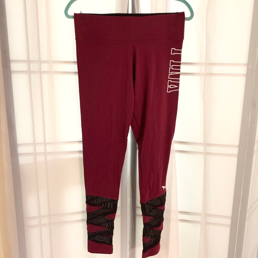 Pink // VS yoga leggings mesh details